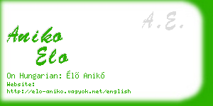aniko elo business card